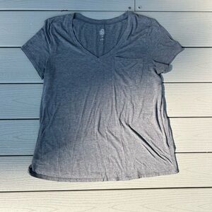 SO grey v-neck shirt